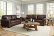Colleton Dark Brown Leather Living Room Set - SET | 5210738 | 5210735 - Vega Furniture
