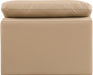 Comfy Faux Leather Armless Chair Natural - 188Tan-Armless - Vega Furniture