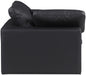 Comfy Faux Leather Corner Chair Black - 188Black-Corner - Vega Furniture