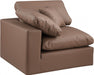 Comfy Faux Leather Corner Chair Brown - 188Brown-Corner - Vega Furniture