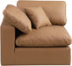 Comfy Faux Leather Corner Chair Cognac - 188Cognac-Corner - Vega Furniture