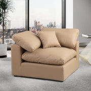 Comfy Faux Leather Corner Chair Natural - 188Tan-Corner - Vega Furniture