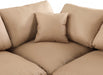 Comfy Faux Leather Corner Chair Natural - 188Tan-Corner - Vega Furniture
