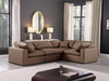 Comfy Faux Leather Sectional Brown - 188Brown-Sec4C - Vega Furniture
