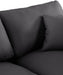 Comfy Faux Leather Sofa Black - 188Black-S78 - Vega Furniture