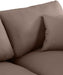 Comfy Faux Leather Sofa Brown - 188Brown-S156 - Vega Furniture
