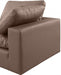 Comfy Faux Leather Sofa Brown - 188Brown-S158 - Vega Furniture