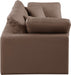 Comfy Faux Leather Sofa Brown - 188Brown-S80 - Vega Furniture
