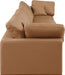 Comfy Faux Leather Sofa Cognac - 188Cognac-S158 - Vega Furniture
