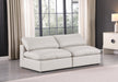 Comfy Faux Leather Sofa Cream - 188Cream-S78 - Vega Furniture