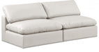 Comfy Faux Leather Sofa Cream - 188Cream-S78 - Vega Furniture