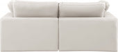 Comfy Faux Leather Sofa Cream - 188Cream-S80 - Vega Furniture