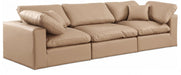 Comfy Faux Leather Sofa Natural - 188Tan-S119 - Vega Furniture