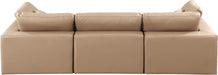 Comfy Faux Leather Sofa Natural - 188Tan-S119 - Vega Furniture