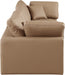 Comfy Faux Leather Sofa Natural - 188Tan-S119 - Vega Furniture