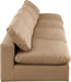 Comfy Faux Leather Sofa Natural - 188Tan-S156 - Vega Furniture
