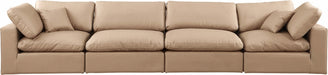 Comfy Faux Leather Sofa Natural - 188Tan-S158 - Vega Furniture