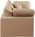 Comfy Faux Leather Sofa Natural - 188Tan-S80 - Vega Furniture