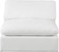 Comfy Linen Textured Fabric Armless Chair White - 187White-Armless - Vega Furniture