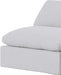Comfy Linen Textured Fabric Armless Chair White - 187White-Armless - Vega Furniture