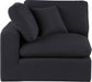 Comfy Linen Textured Fabric Corner Chair Black - 187Black-Corner - Vega Furniture