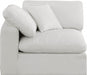 Comfy Linen Textured Fabric Corner Chair Cream - 187Cream-Corner - Vega Furniture