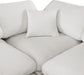 Comfy Linen Textured Fabric Corner Chair Cream - 187Cream-Corner - Vega Furniture
