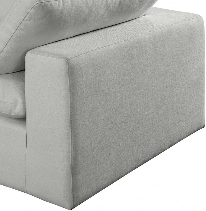 Comfy Linen Textured Fabric Corner Chair Grey - 187Grey-Corner - Vega Furniture