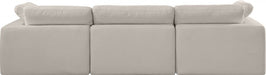 Comfy Linen Textured Fabric Sofa Beige - 187Beige-S119 - Vega Furniture