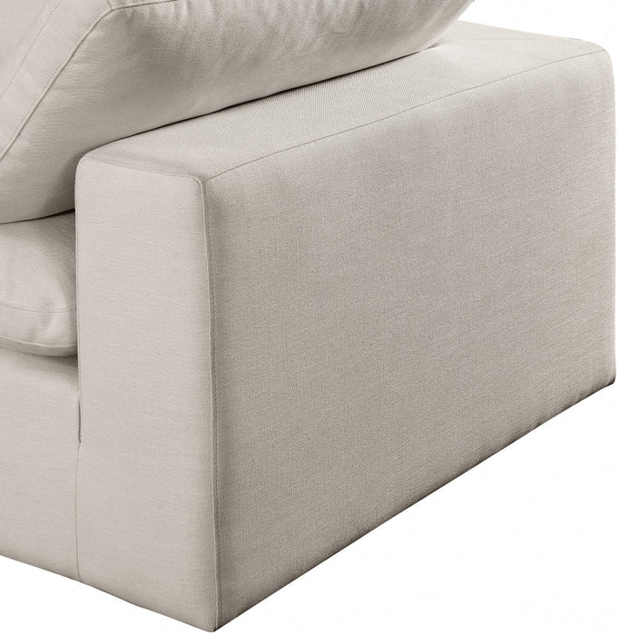 Comfy Linen Textured Fabric Sofa Beige - 187Beige-S119 - Vega Furniture