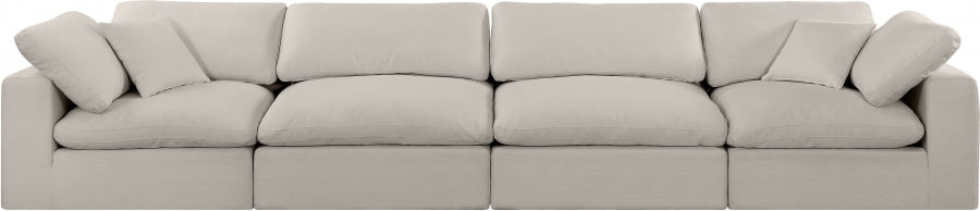 Comfy Linen Textured Fabric Sofa Beige - 187Beige-S158 - Vega Furniture