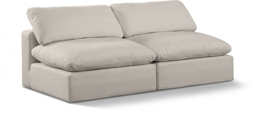 Comfy Linen Textured Fabric Sofa Beige - 187Beige-S78 - Vega Furniture