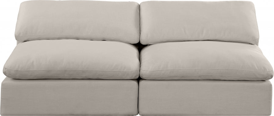 Comfy Linen Textured Fabric Sofa Beige - 187Beige-S78 - Vega Furniture