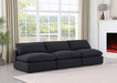Comfy Linen Textured Fabric Sofa Black - 187Black-S117 - Vega Furniture