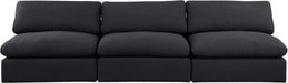 Comfy Linen Textured Fabric Sofa Black - 187Black-S117 - Vega Furniture