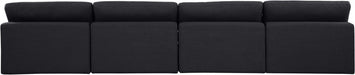 Comfy Linen Textured Fabric Sofa Black - 187Black-S156 - Vega Furniture