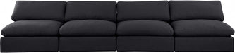 Comfy Linen Textured Fabric Sofa Black - 187Black-S156 - Vega Furniture