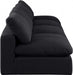 Comfy Linen Textured Fabric Sofa Black - 187Black-S156 - Vega Furniture