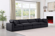 Comfy Linen Textured Fabric Sofa Black - 187Black-S158 - Vega Furniture
