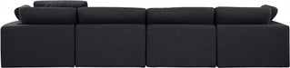 Comfy Linen Textured Fabric Sofa Black - 187Black-S158 - Vega Furniture