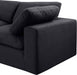 Comfy Linen Textured Fabric Sofa Black - 187Black-S158 - Vega Furniture