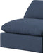 Comfy Linen Textured Fabric Sofa Blue - 187Navy-S156 - Vega Furniture