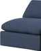 Comfy Linen Textured Fabric Sofa Blue - 187Navy-S78 - Vega Furniture