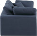 Comfy Linen Textured Fabric Sofa Blue - 187Navy-S80 - Vega Furniture