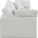 Comfy Linen Textured Fabric Sofa Cream - 187Cream-S119 - Vega Furniture