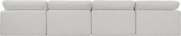 Comfy Linen Textured Fabric Sofa Cream - 187Cream-S156 - Vega Furniture