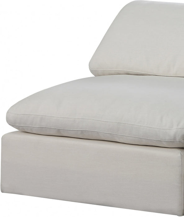 Comfy Linen Textured Fabric Sofa Cream - 187Cream-S156 - Vega Furniture