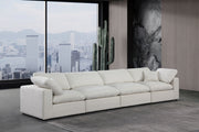 Comfy Linen Textured Fabric Sofa Cream - 187Cream-S158 - Vega Furniture