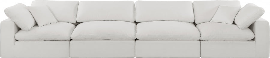 Comfy Linen Textured Fabric Sofa Cream - 187Cream-S158 - Vega Furniture
