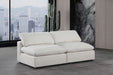 Comfy Linen Textured Fabric Sofa Cream - 187Cream-S78 - Vega Furniture